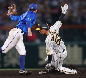 阪神・島田が快足生かして同点機をつくる「なんとか塁に出たら変わるかなと」