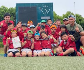 小学生のタグラグビー京都府大会　「自分たちで考え」戦うJ福知山が予選から全勝で優勝