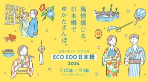 この夏は日本橋で浴衣さんぽ！かき氷、江⼾風鈴、打ち水、粋な江戸の涼を感じる「ECO EDO 日本橋 2024」