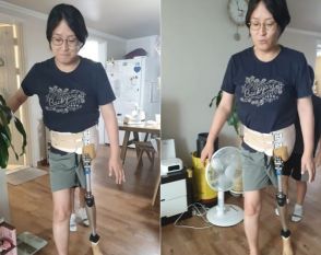 片足切断、それでもまた両足で歩く母…韓国で感動呼ぶ「娘が撮影した映像」
