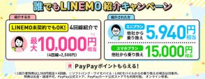 LINEMO、PayPayポイント最大1万円相当もらえる紹介キャンペーン　紹介された側も最大1万5000ポイント