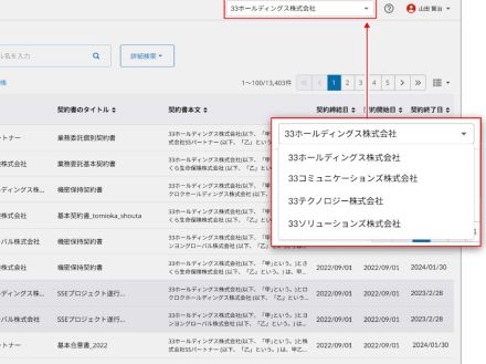 Sansan、契約データベース「Contract One」でグループ企業の契約書を確認可能に