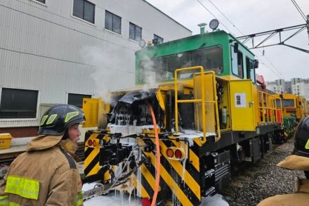 相次ぐリチウムバッテリー火災に…韓国ソウルのバス・地下鉄にＤ型消火器配置