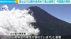 富士山を登山中だった中国籍の男性死亡 山開き後初めて