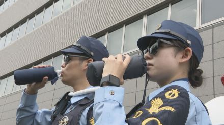 警察官も“暑さ対策”　冷却グッズやサングラス　光の反射で見えづらい不審車両も見えやすく