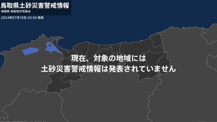 ＜解除＞【土砂災害警戒情報】鳥取県・米子市