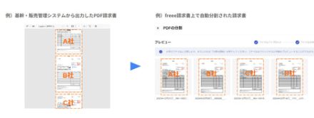 請求書作成サービス「freee請求書」、基幹・販売管理システムから出力したPDF請求書の分割・送付が可能に