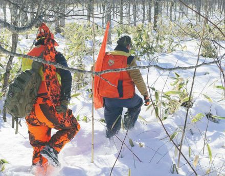 ヒグマ「春期捕獲」狩猟者育成の場に　北海道2年目成果　熟練者が現場でアドバイス