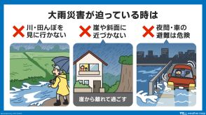 西日本は土砂災害に厳重警戒　梅雨前線活発化で東・西日本はさらなる大雨のおそれ