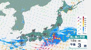 梅雨前線が南下　太平洋側に停滞し九州～関東甲信など広い範囲で大雨　3連休も各地で雨に【今後の雨と風のシミュレーション】