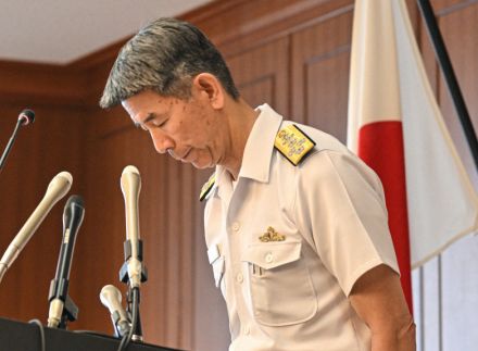 不祥事続発に「組織管理の難しさ痛感」　酒井良海上幕僚長が辞任会見