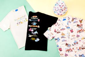 東京ディズニーリゾートのマップ＆アイコン柄アロハ・Tシャツ登場！　夏ディズニーは地図柄がトレンド？