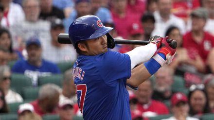 鈴木誠也が７試合ぶりの１３号ソロ。バックスクリーン中段への飛距離１３２メートルの特大アーチ