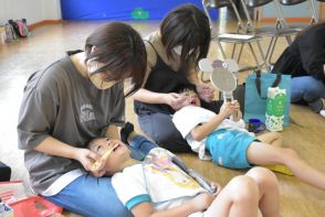 親子で歯磨き学ぶ　衛生士が助言　茨城・高萩の秋山幼稚園