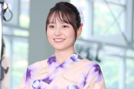 ＜三山賀子＞「グッド！モーニング」担当の新人アナが浴衣姿披露　この夏は「運転の練習」