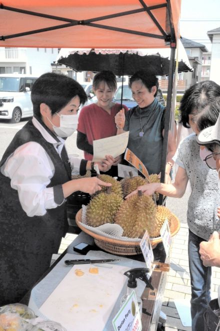 旬のドリアン無料試食できます　１４日まで「フルーツショップ青木」５店舗　福島県郡山市の青木商店