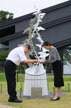 「思いを寄せる象徴に」京アニ事件伝える碑、京都・宇治の公園に設置