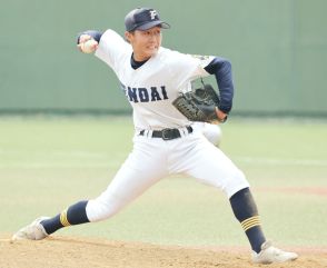 【高校野球】仙台一の背番号７・遠藤颯投手が公式戦初先発で７回０封