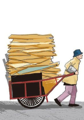 古紙回収で生計を立てる高齢者、韓国全土に1万4000人