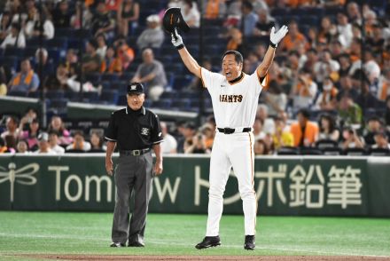 【ＯＢ戦】巨人ＯＢが３―２で阪神ＯＢに勝利…代打ヒットの中畑監督「最高の思い出」