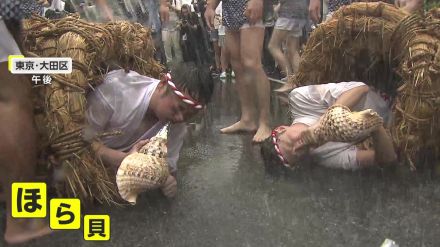 「夏が始まる」わらに巻かれほら貝吹きびしょ濡れ…700年続くずぶ濡れ“奇祭”　神奈川・茅ヶ崎では40の神輿が海の中へ