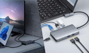 サンワサプライ、「スマートPD」対応で4K映像を2画面出力できるドッキングステーション「USB-DKM8S」発売