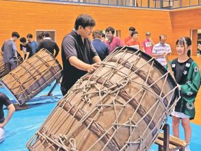 伝統の太鼓で親睦深める　富山県南砺市福野南部地区、交流イベント初開催