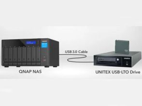 QNAPとユニテックス、LTOとNASの大容量バックアップ／リカバリー製品を発売