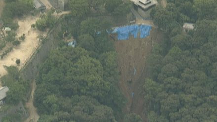 松山城 土砂崩れで1か月程度入場禁止か 安全確認のため地質調査へ