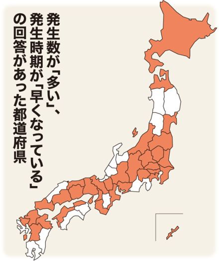 カメムシ類発生動向　数「多く」、時期「早く」　全国で前進傾向　夏以降も警戒