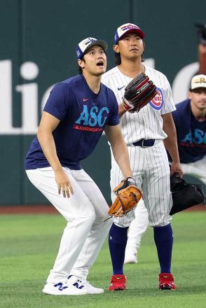 大谷がボディーガードに!?　オールスター初出場選手との日本語でのやり取りに「これすご！」