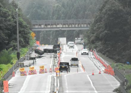 のと里山海道・能越道が対面通行を再開　元日の地震以来、ほぼ全線で