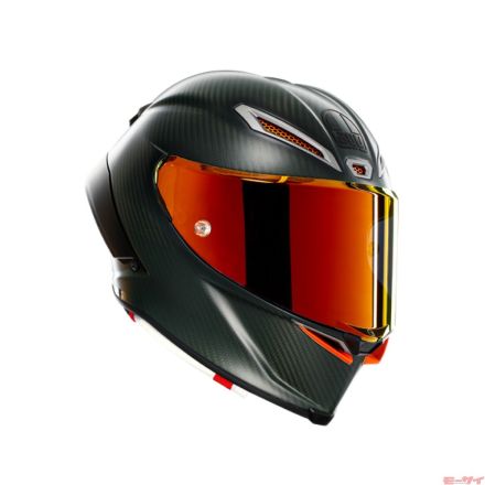 【AGV】「PISTA GP RR」に「ELECTRUM」が限定追加！フルカーボンの黒に、バイザーやエアベントのオレンジが映える！