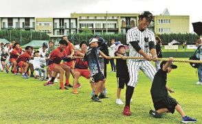 「運動会」盛り上がる　野球、サッカー選手と子どもたち、和歌山県上富田