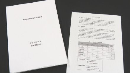 「斜面崩壊起こりやすい」松山城の城山北側　文書が危険性指摘【愛媛】