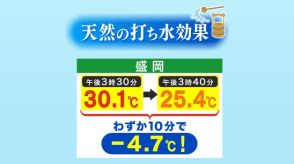 天然の“打ち水効果”　１０分間の雨で気温が約５℃下がる　岩手・盛岡で今季１番の暑さ