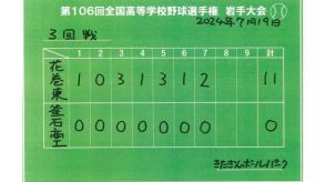 花巻東がベスト８一番乗り　釜石商工に７回コールド　夏の高校野球岩手県大会３回戦