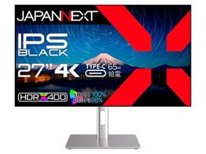 JAPANNEXT、4辺フレームレスデザインを採用した27型4K液晶ディスプレイ　Amazon限定
