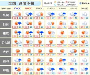 明日20日も天気の急変注意　近畿などの梅雨明けは?　来週は熱帯低気圧の動きに注意