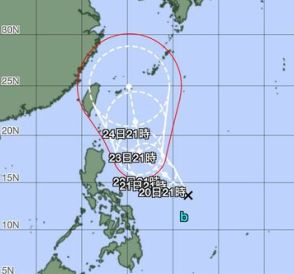 ︎フィリピン東の熱帯低気圧　あす20日夜に台風に　23日夜沖縄の南へ