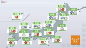 【関東の午後の天気】各地とも夏空広がる　夕方から雨や雷雨の所も