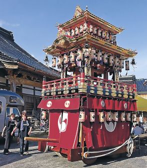 「雰囲気感じて」曳山展示　珠洲・飯田燈籠山祭り、巡行は中止