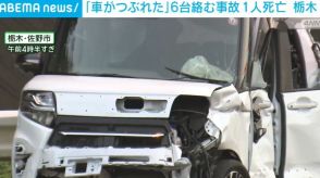 国道で車6台が絡む事故 男性1人死亡 一時4人閉じ込められる 栃木・佐野市