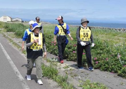 野付半島の自然感じ　ウォーニックに各地から52人