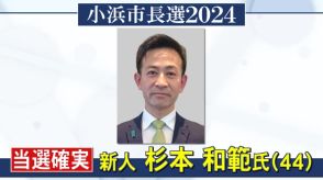 【速報】小浜市長選挙　新人の杉本和範氏(44)が当選確実