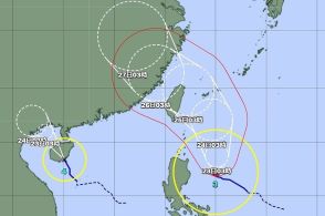 台風3号、24日にも先島接近か　ゆっくり北上　沖縄（21日午後6時現在）