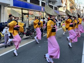 都立家政駅前メインストリートで「かせい阿波踊り」　「かせい連」ら8連