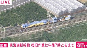 東海道新幹線 復旧作業は午後7時ごろまで続く見込み