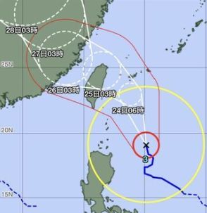 大型で強い台風3号　非常に強い勢力で先島諸島に接近　あす7月24日ごろ