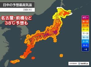 危険な暑さ警戒　東京都心など午前8時台に30℃超で長時間高温　名古屋38℃予想